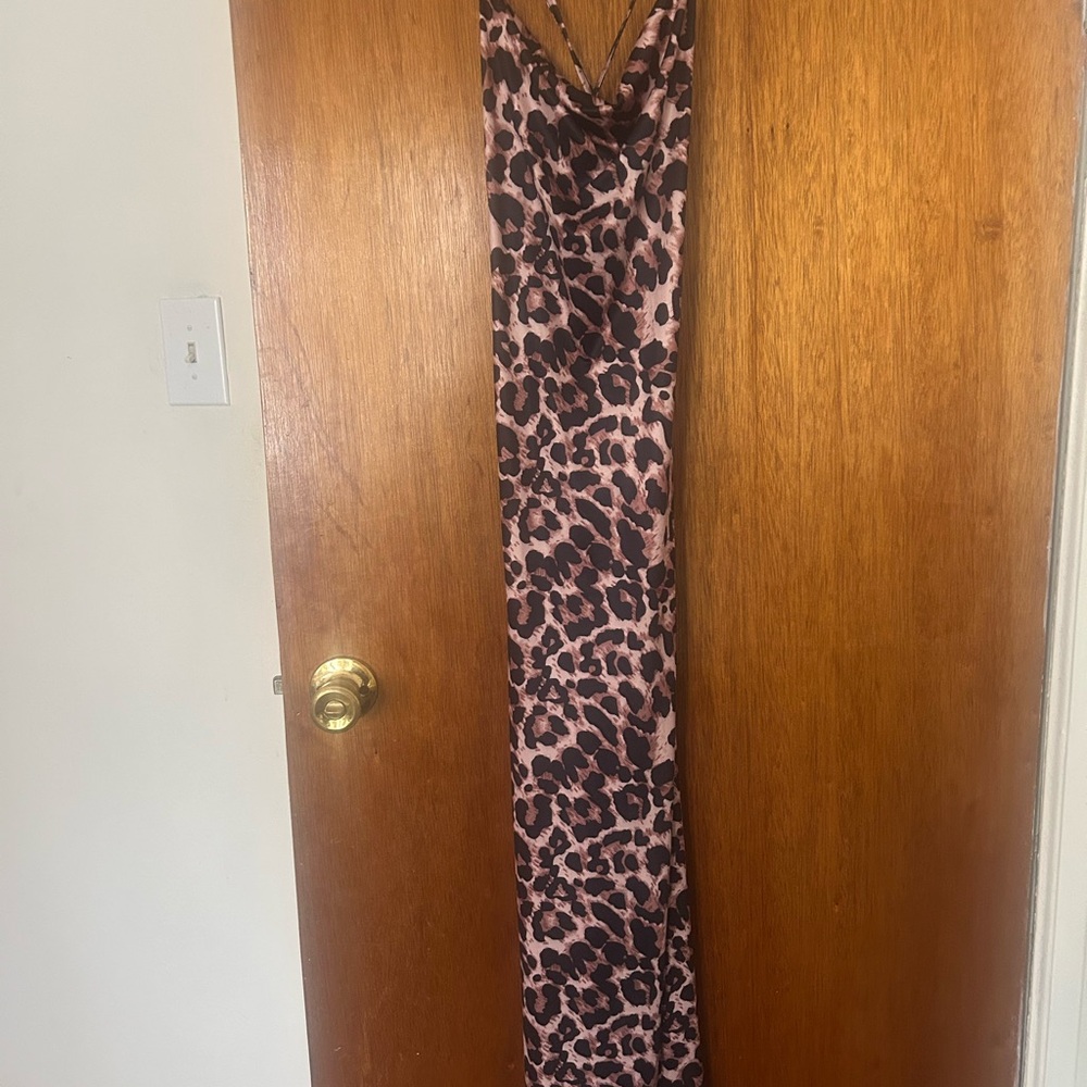 Leopard Print Slip Dress